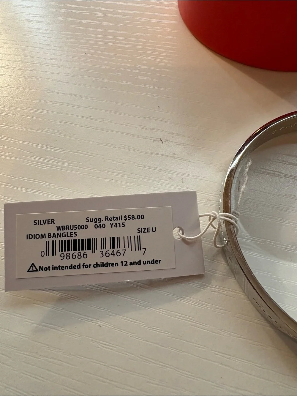 kate spade Silver Engraved Bangle best friends